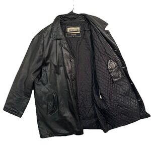 M. Julian Wilson's Leather Jacket Men's XL Black 1986 VTG‎ Y2K Streetwear Retro